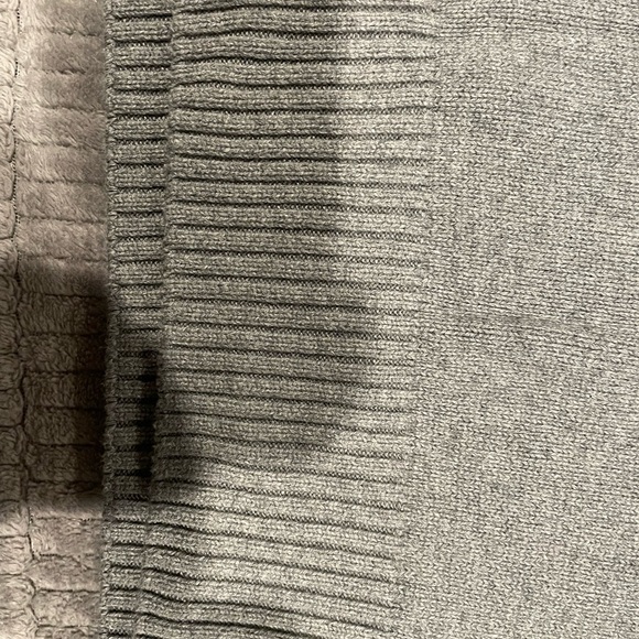 Eddie Bauer Gray Zip-Up Sweater with Red and Blue Stripes - Picture 6 of 6